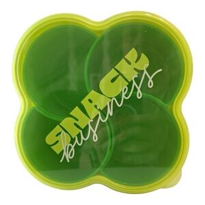 Green “Snack Business” 4-Compartment Snack Container
